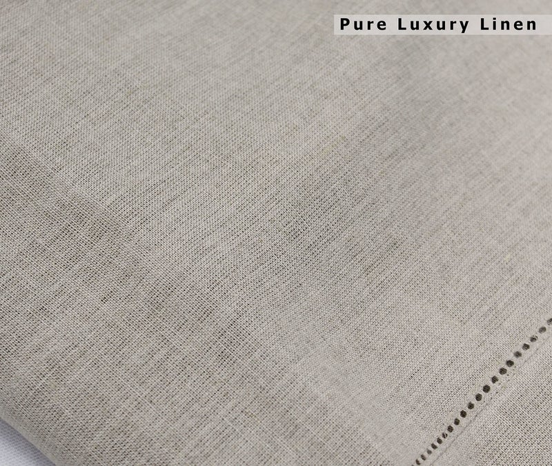 Cotton Craft Genuine Linen Napkins - Set of 12 Cloth Napkins with Hemstitch Detail - Hand Crafted Pure Luxury Linen Reusable Lunch Dinner Napkin - Fall Summer Holiday Table - Large 18x18 Natural - COTTON CRAFT - Image 4